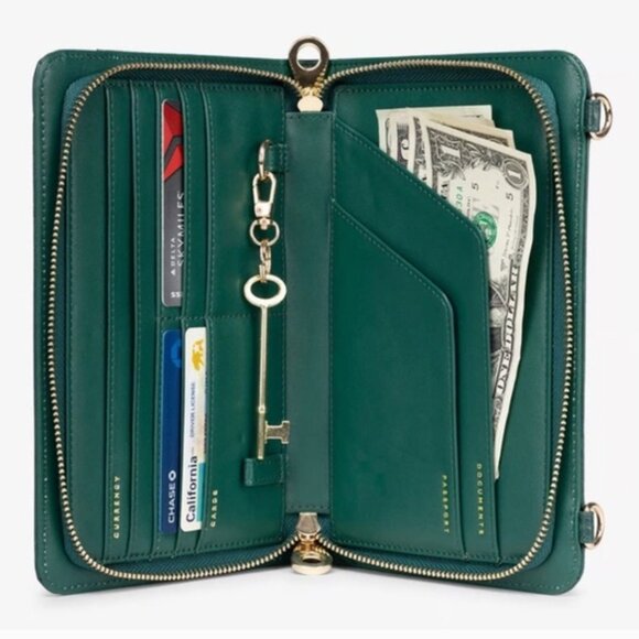 CALPAK Croc Wallet/Purse Emerald NWT - Picture 2 of 6